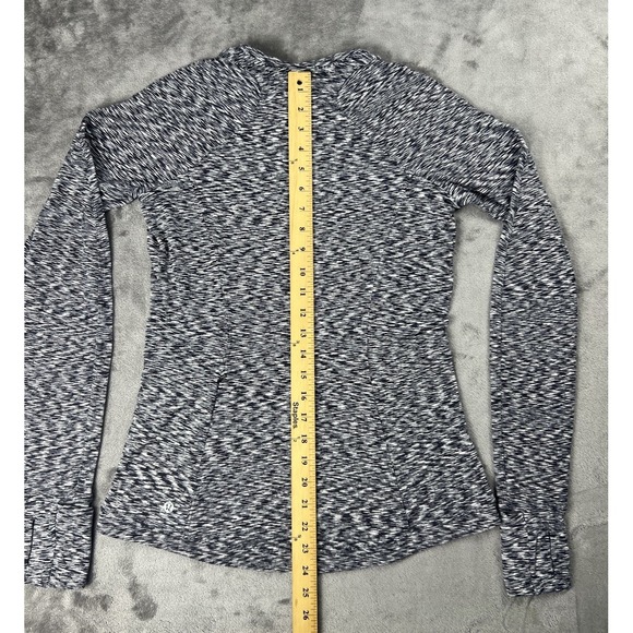 Lululemon Runderful Long Sleeve Spaced Out Space Dye Black White Womens Sz 8 - Picture 7 of 8